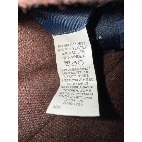 Tommy Hilfiger Men's Brown Modern Suit Jacket Size 48R - Two-Button Jacket Suit - Picture 8 of 15